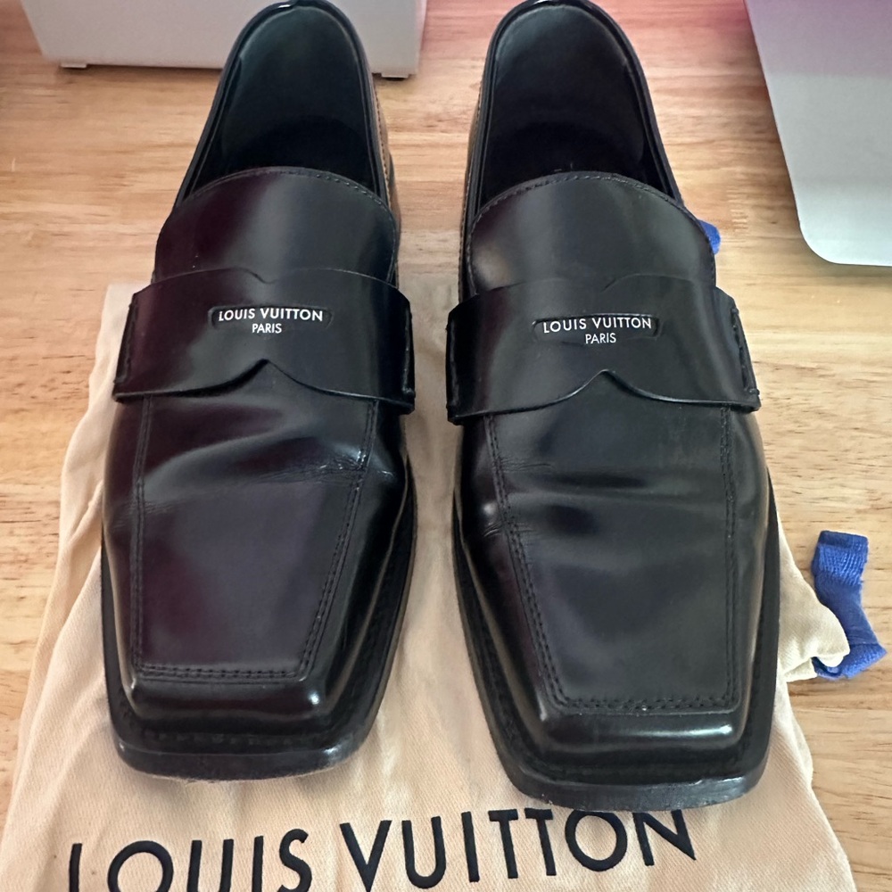Louis Vuitton Classic Women’s Black Loafers size 38 (RARE)